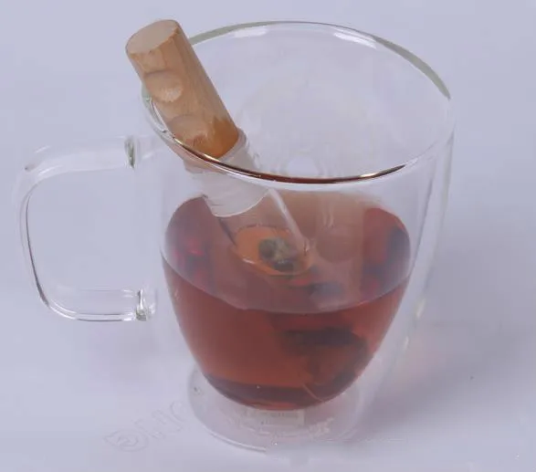 Креативный металлический ситечко для чая многоразовый стеклянный деревянный