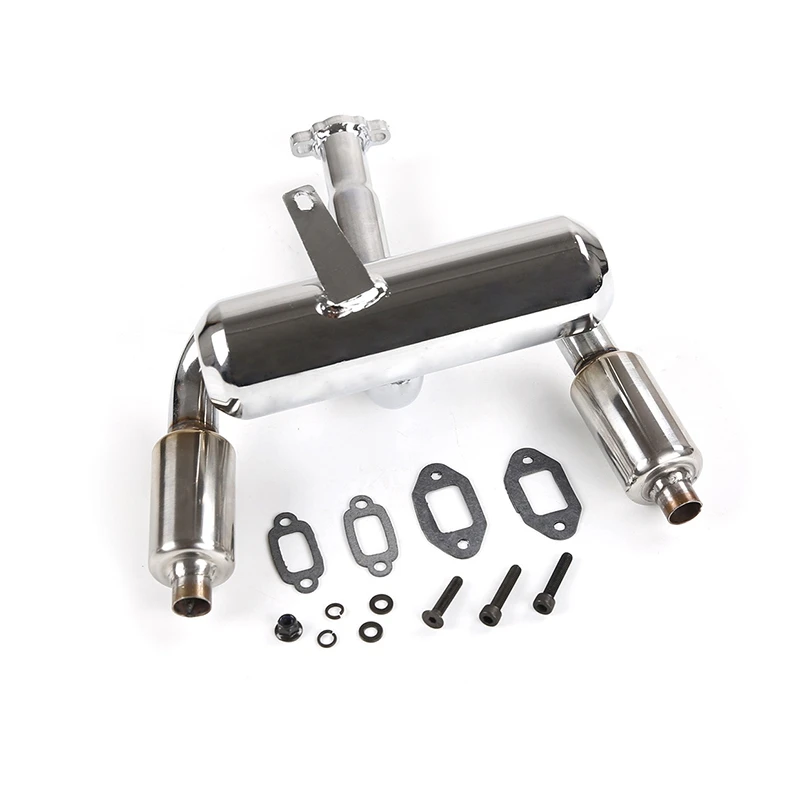 Выхлопная труба с 2 отверстиями задний бампер для 1/5 ROVAN HPI BAJA RV KM 5B 5T глушитель Rovan |