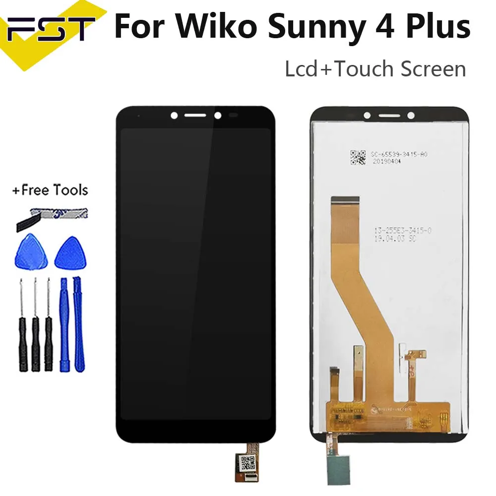 5 45 for wiko sunny 4 plus lcd display with touch screen digitizer mobile phone accessories for wiko sunny4 plus lcdtools free global shipping