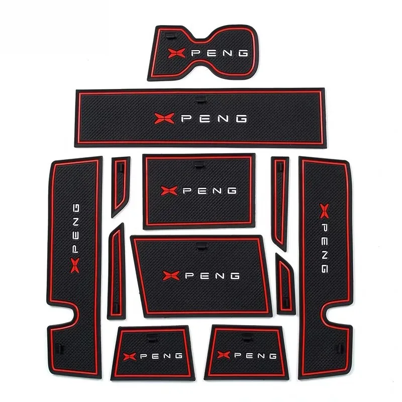 

For Xpeng G3 2020 Water Cup Mat Door Slot Storage Mat Car Non-slip Mat Xpeng Motors G3 Interior Decoration