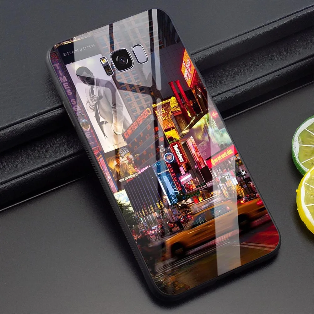 Чехол для телефона Galaxy M40 чехол из закаленного стекла с изображением Нью Йорка Note