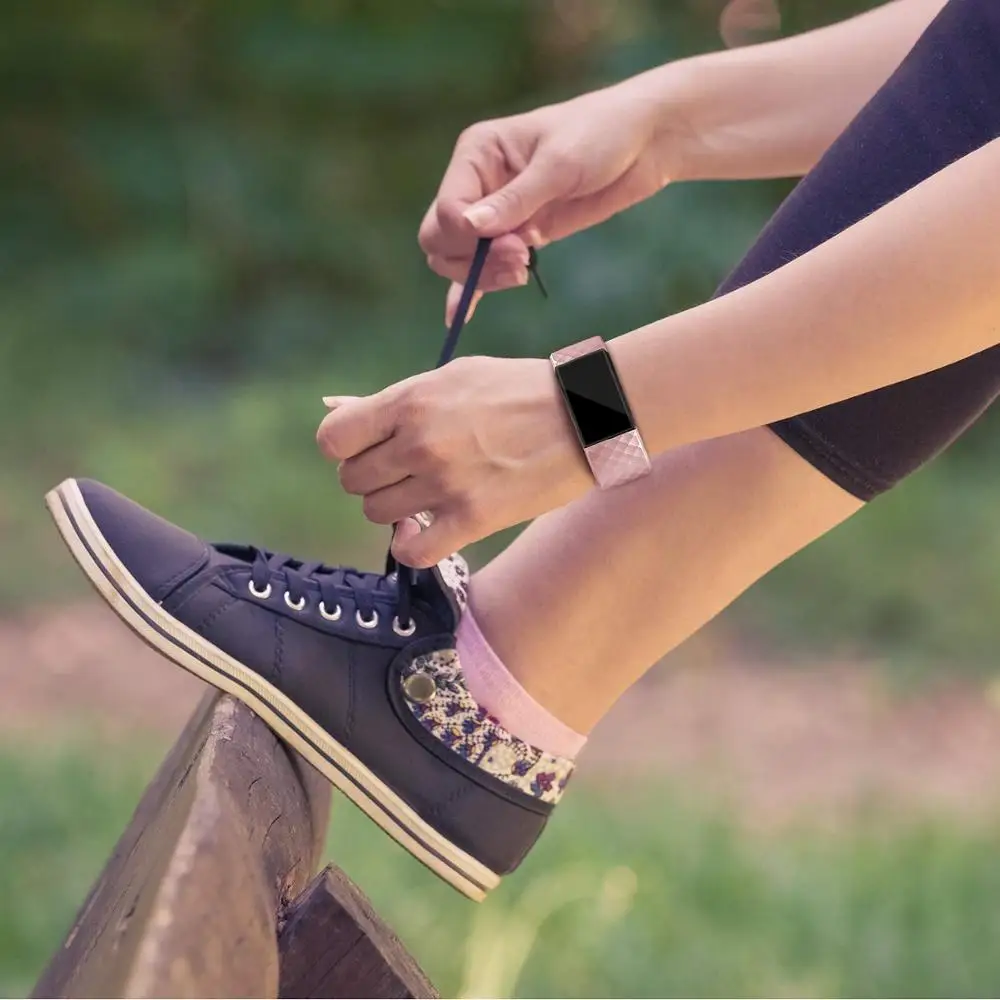 Сменный спортивный фитнес-браслет для Fitbit Charge 3 цвета розового золота серебра