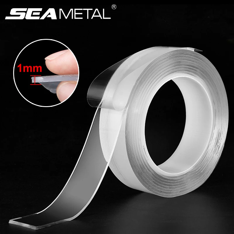 Прозрачная двусторонняя клейкая лента многофункциональный скотч из силикагеля