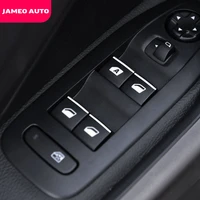jameo auto abs chrome car windows lifter control button cover trim for peugeot rifter 2018 2019 2020 2021 accessories 7pcsset
