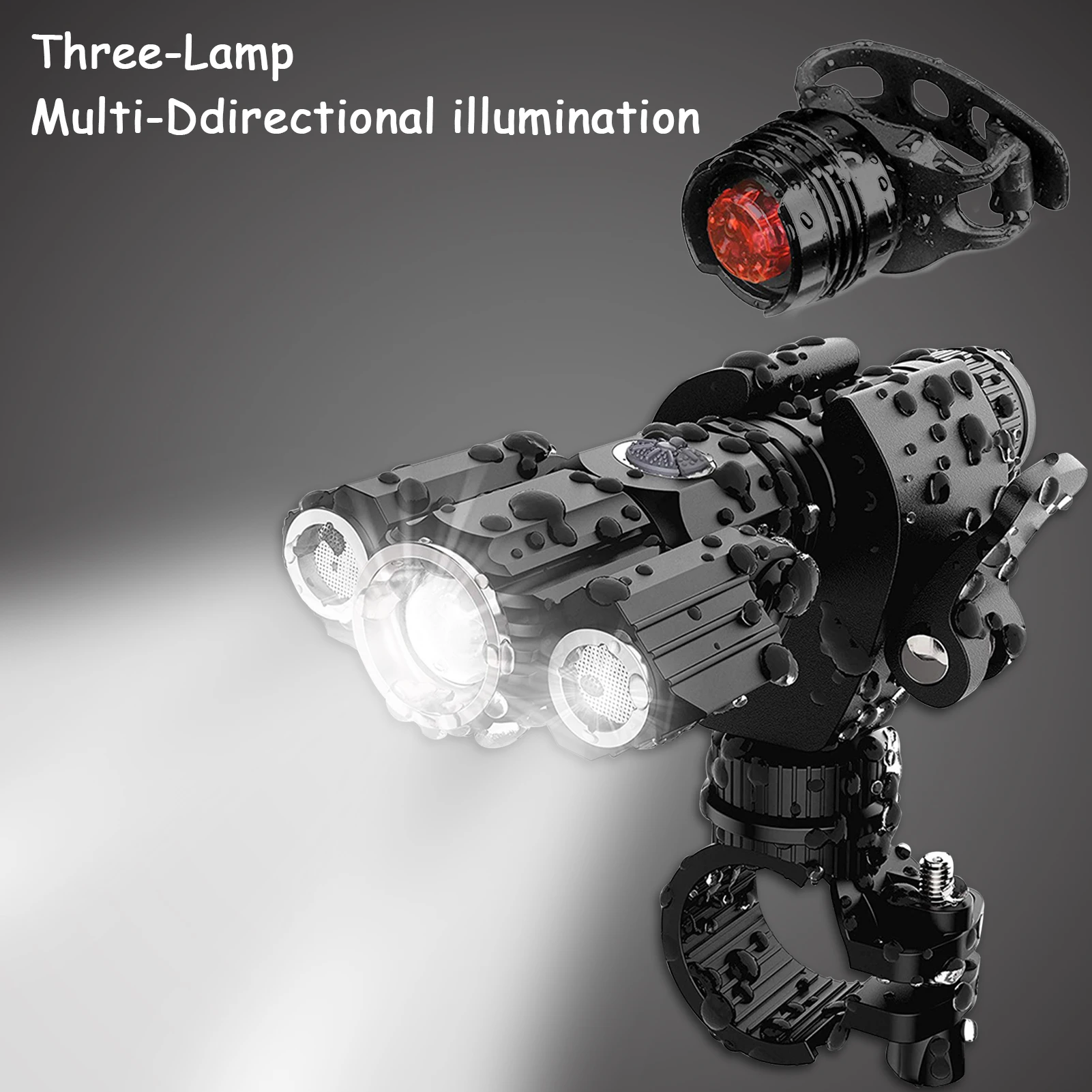 

USB Rechargeable Bike Light MTB Bicycle Front Back Rear Taillight Cycling Safe Warning Light Waterproof Bicycle Lamp Flashlight