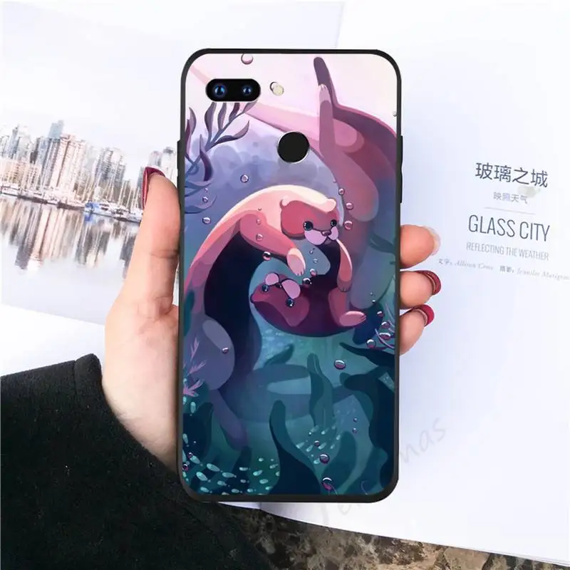 

Animal otter cute love Phone Case For Huawei Enjoy 7 7s 8 8e 9 9e 10 plus P8lite 2017 Honor 5a view9 play 3e