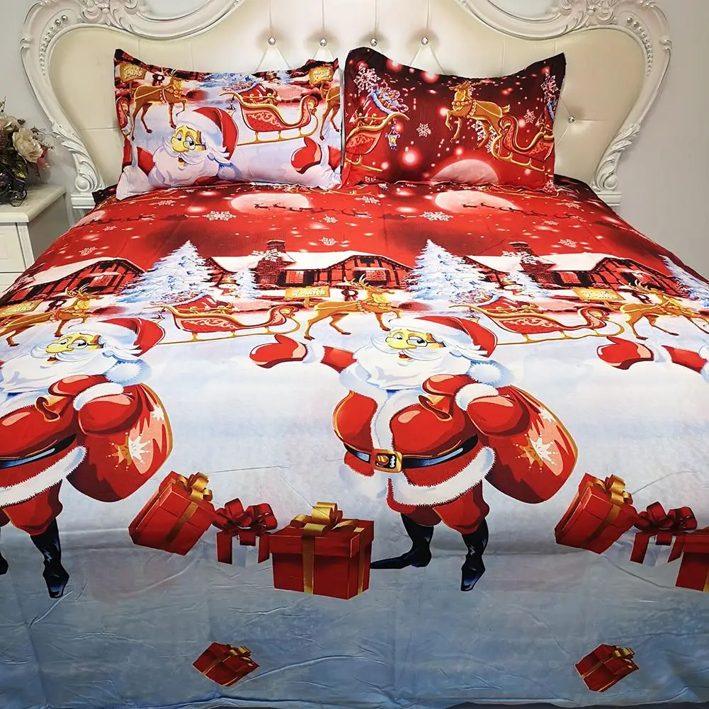 Комплект постельного белья с рождественскими украшениями 3 предмета|Комплекты