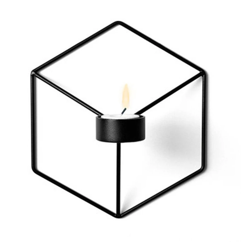 

Modern Creative Geometric Candlestick Wall Candle Holder Sconce Tealight