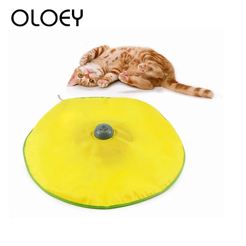 Электрическая игрушка для кошек игровая пластина подложка ткань движущаяся мышь
