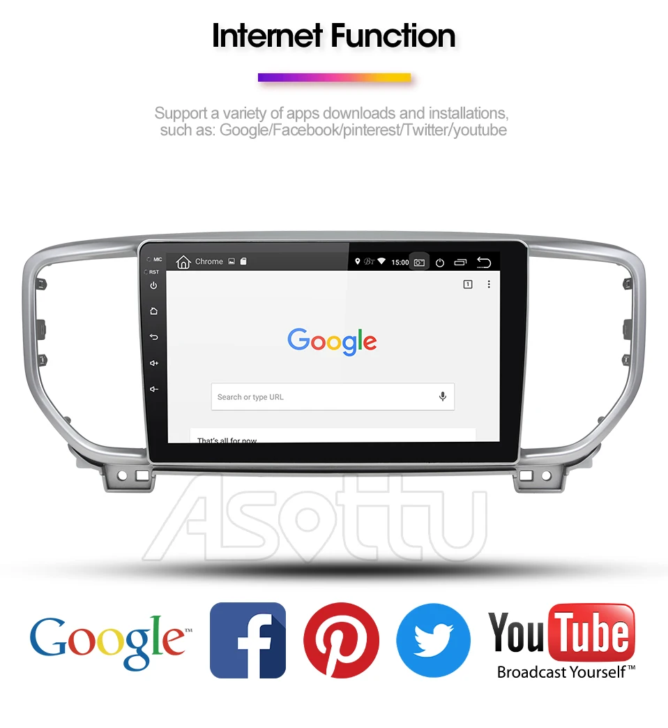 Автомобильный dvd-плеер Asottu DSP android 9,0 PX30 для KIA sportage KX5 gps навигация 1 din стерео головное устройство автомобиля стерео