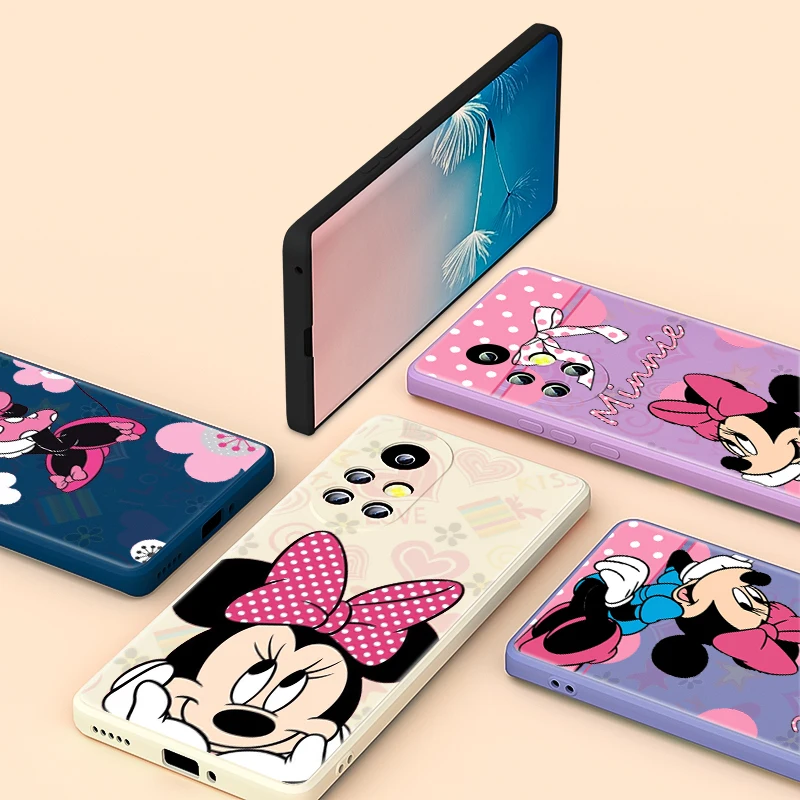 

Minnie Mouse Fashion For Huawei Nova 8 8i 8SE 7SE 7 6SE 7i 6SE 6 5i 5 5T Pro 4E 4 3i 3 Liquid Silicone Cover Phone Case