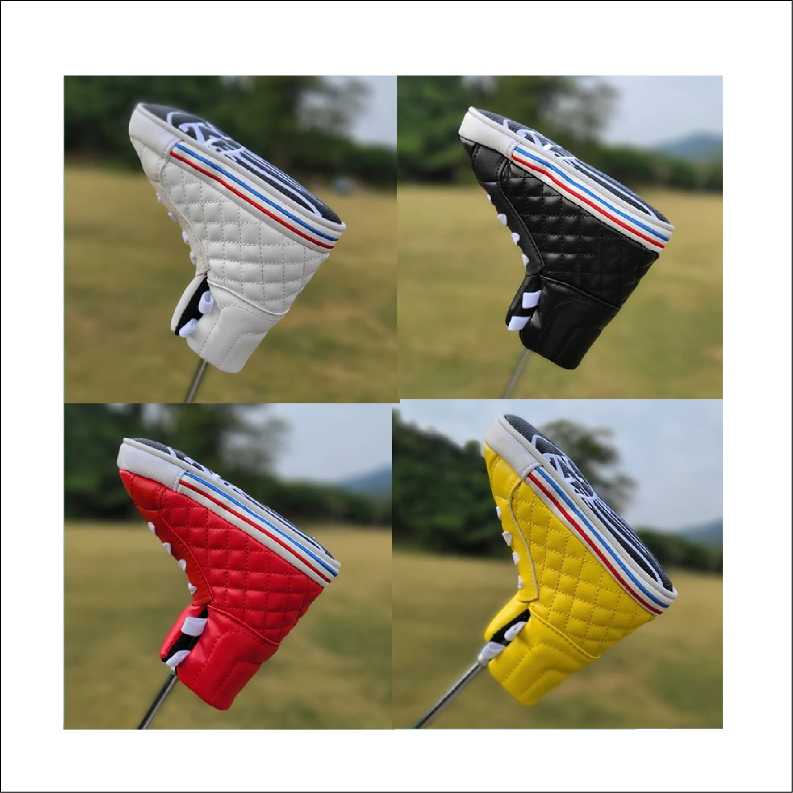 

2021 SHOE style golf blade putter head cover PU golf club head cover 4 colors