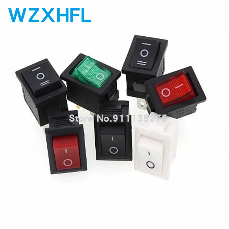 Кнопочный переключатель 10x15 мм SPST 2Pin 3pin 3A 250V KCD1, 10 шт., кнопочный выключатель 10 мм * 15 мм, черный, красный, белый