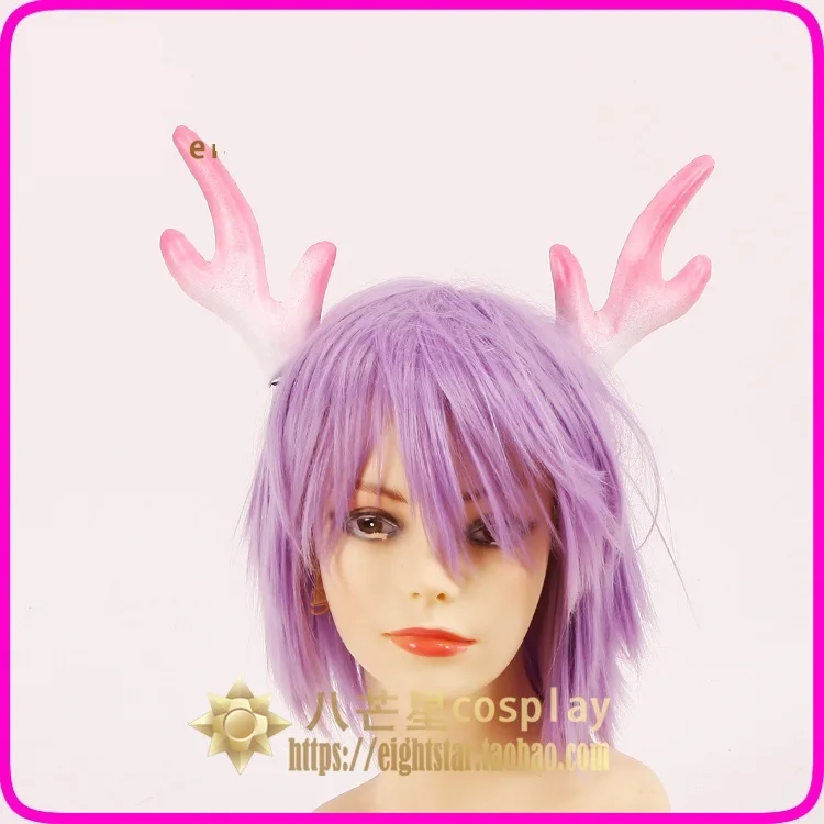 

New King of Glory Yao Cosplay Horns Pink Antlers Deer Horns Hair Clip Hair Pin Cosplay Props Headwear