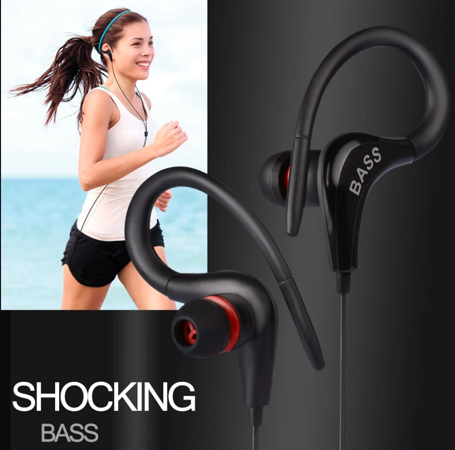 Наушники с басами 3 5 мм проводные горячая Распродажа наушники ушным крючком