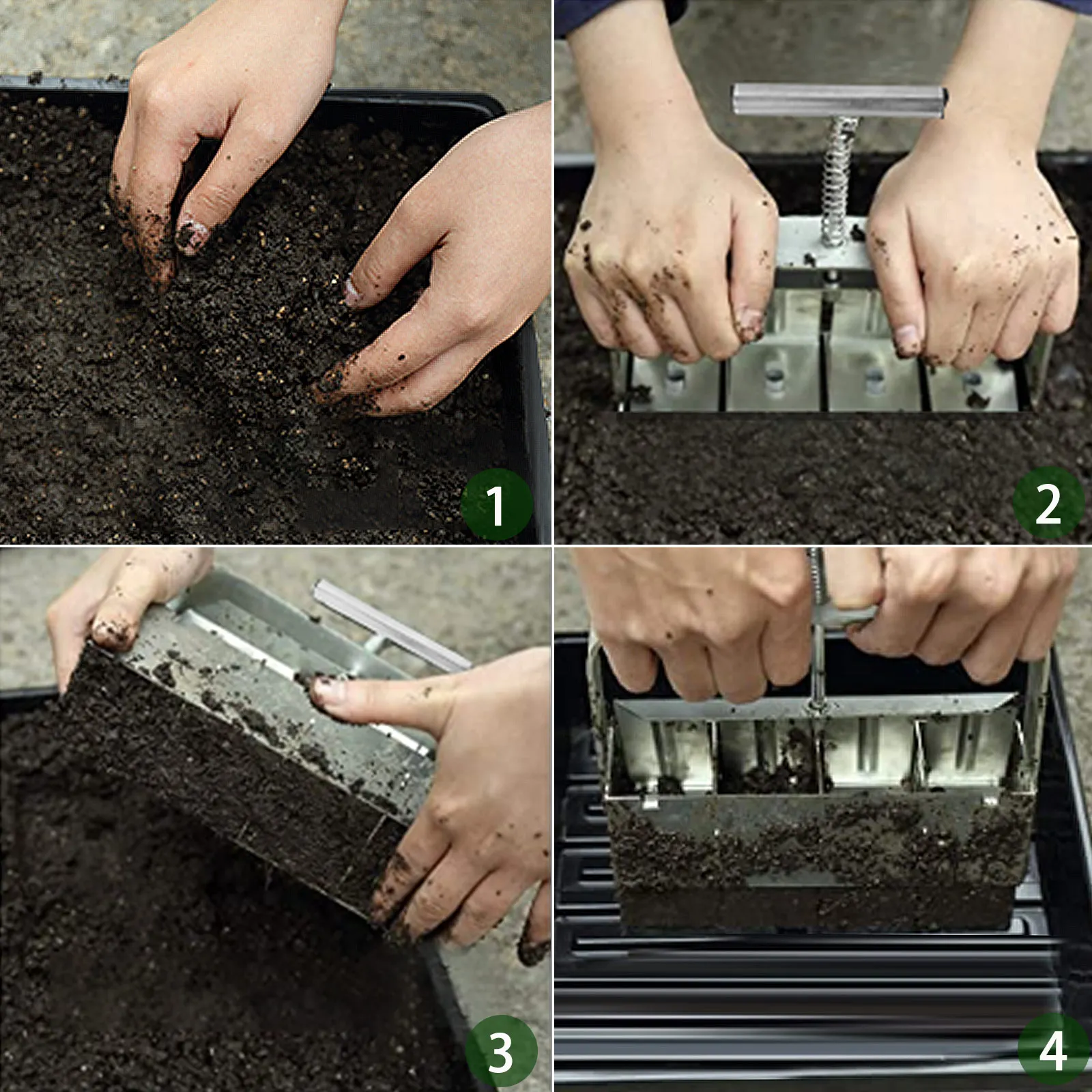 Ручной блокировщик почвы моделирующее устройство для посадки с насадками