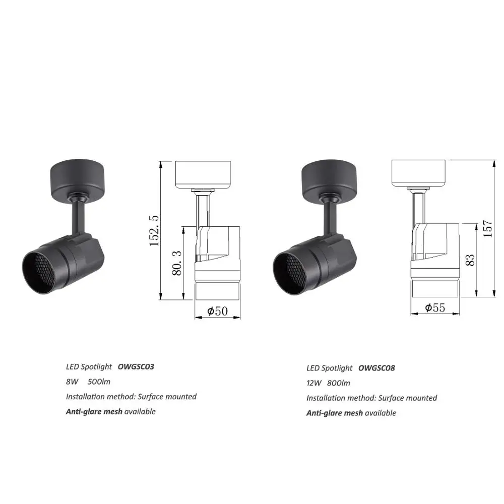 Небольшой поверхностный Светодиодный точечный потолочный светильник с