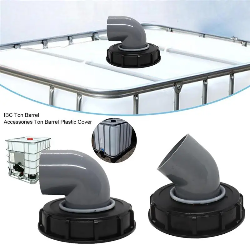 

Outdoor Garden IBC Ton Barrel Cover Black Durable Plastic Cover with Vent Hole Rainwater Tank Accessories