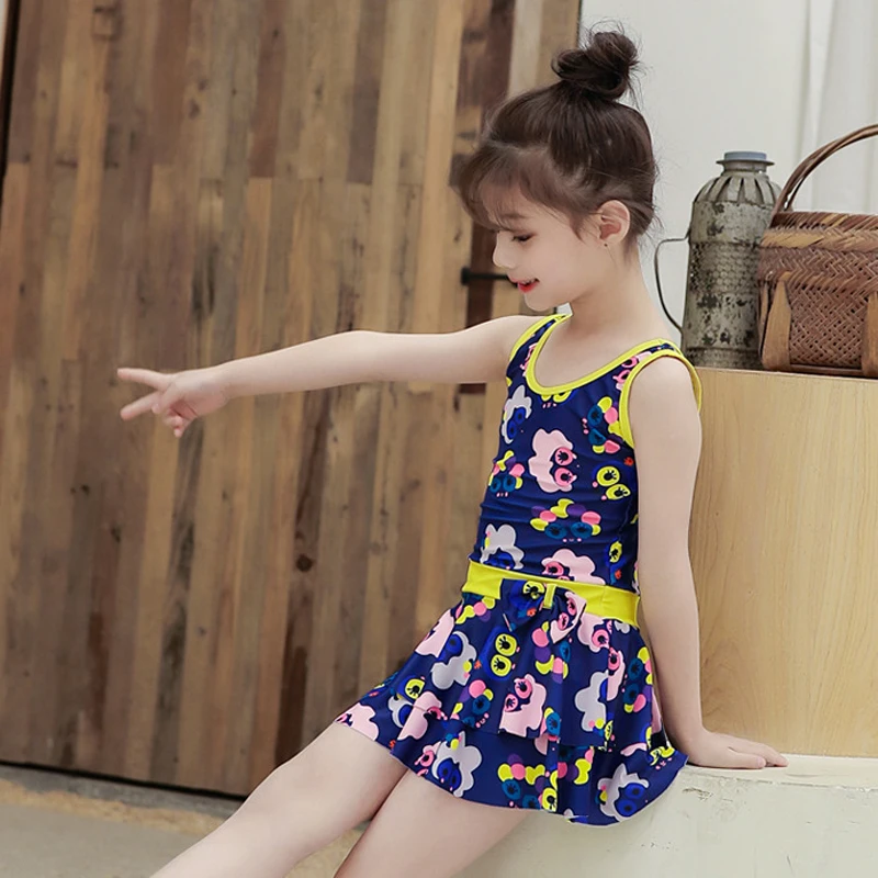 Купальный костюм с воланами юбка цельный детский купальный для детей боди