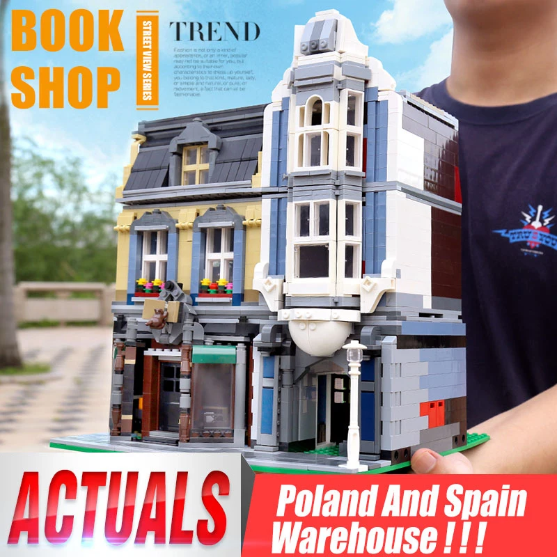 The European Street View Series набор моделей для книжного магазина строительные блоки детские