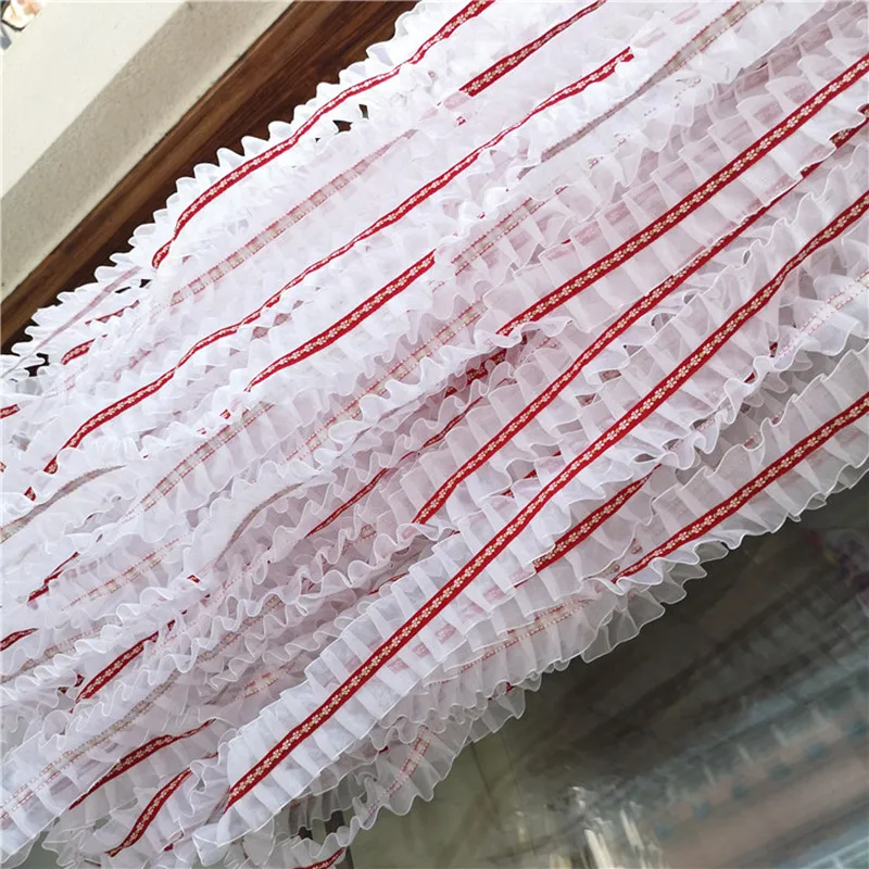 1 м новейшая вышивка кружевные ленты с отделкой Материал 4 см гипюровая сетка