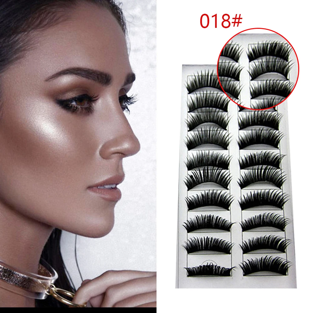 10 пар 3D накладные ресницы длительное удлинение натуральный вид Толстые