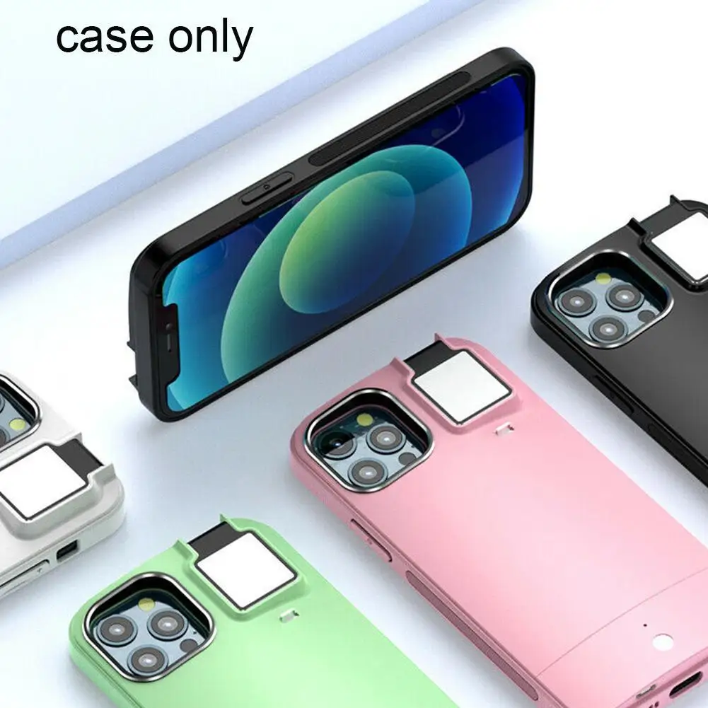 

Light Glow Phone Case Selfie Fill Light Intelligence Case For IPhone 12 Pro Max 11 Fill Light Beauty Case For IPhone X XR XS 7