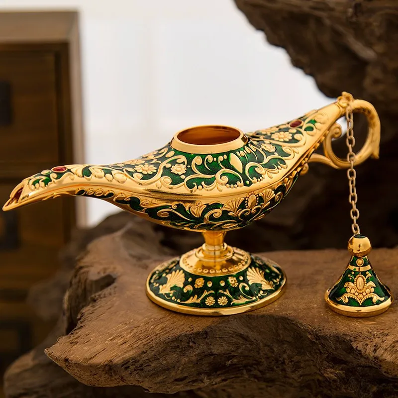 Европейский стиль большой размер цветная металлическая волшебная лампа Genie