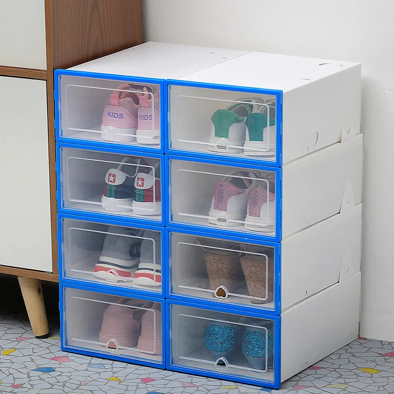 6 шт. прозрачная коробка для обуви утолщенная Пылезащитная хранения