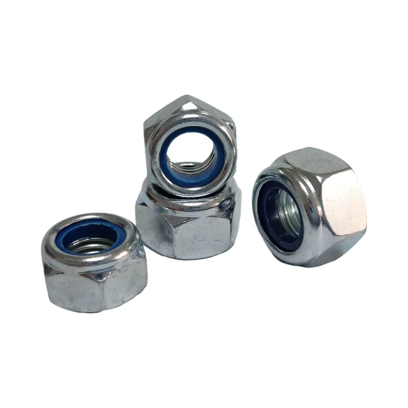 

50Pcs M3 M4 M5 M6 M8 Galvanized Self-locking Nut Nylon Lock Nut Locknut Slip Nut