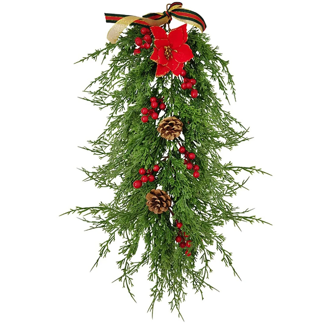 

Christmas Teardrop Swag Creative Artificial Teardrop Decor Door Swag For Home Christmas Ornament Photography Prop Festival Decor