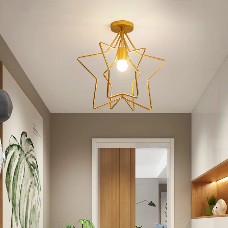 Винтажный потолочный светильник в стиле индастриал с утопленным креплением