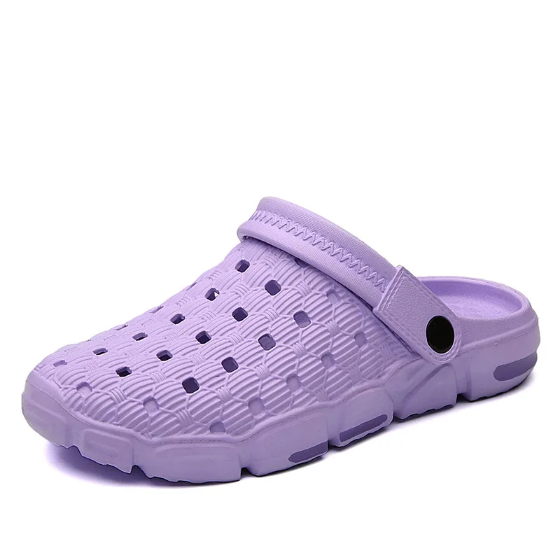 

2021 Women's Spring and Summer New Soft-soled Non-slip Beach Hole Shoes, Plastic Shoes, Thick-soled Baotou Sandals and Slippers