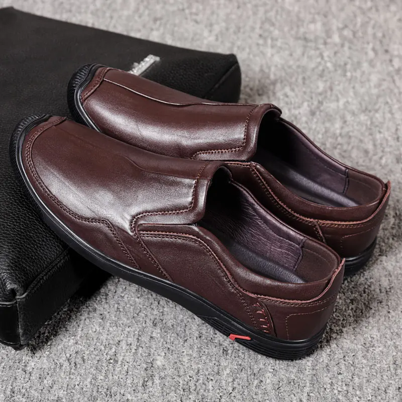 

Genuine Leather Men's Loafers Luxury Comfortable Fashion Slip-On Shoes Tassel Business Dress Flat Shoes British Trend Men Shoes