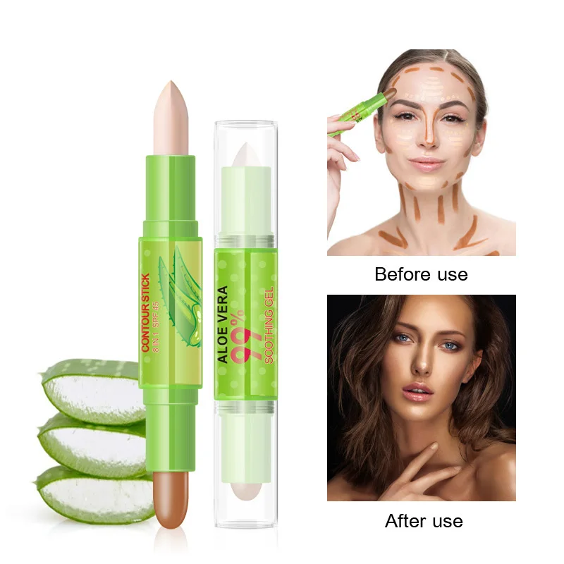 

Multi-color Double-headed Concealer Stick Highlight Stick Aloe Face Foundation Concealer Pen Contour Corrector Cosmetic