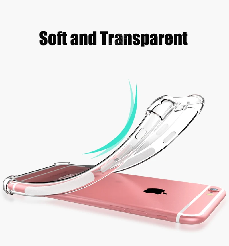 soft tpu clear case for iphone 6 6s 7 8 plus x xs xr 11 pro max 5 se transparent anti scratch hard silicone bumper back cover free global shipping