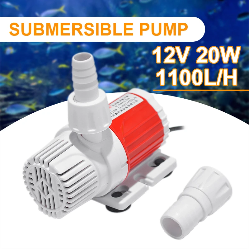 

Energy Efficient Submersible Water Pump 12V 20W Solar Power Portable Water Pump Fountain Pump Garden Pond Pool