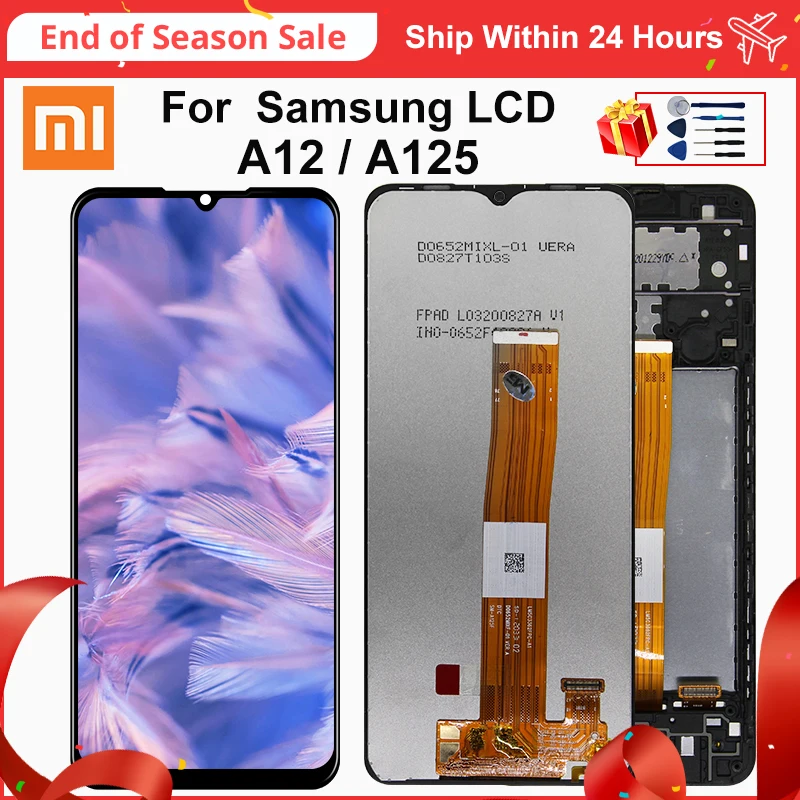 ЖК дисплей 6 5 дюйма для Samsung Galaxy A12 A125F A125 сенсорный экран дигитайзер A125H A125F/DS