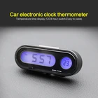 Электронные часы для транспортного средства, термометр K02, носветильник свет, термометр, синий светодиодный термометр, расписание, автомобильные электронные аксессуары