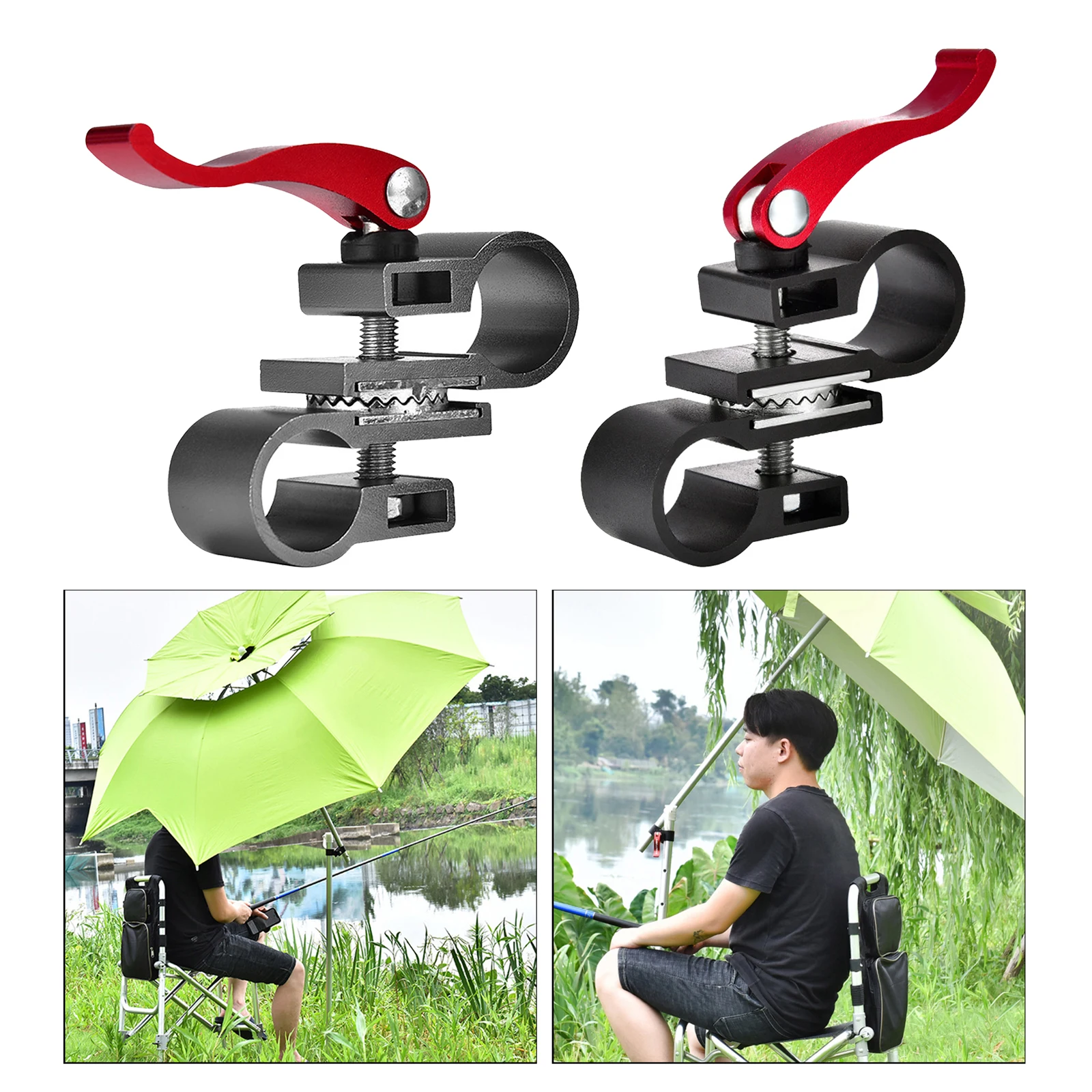 

Heavy Duty Fishing Chair Umbrella Stand Bench Umbrella Holder Clamp Holder Clip Beach Fishing Umbrella Mount Chair Clamp
