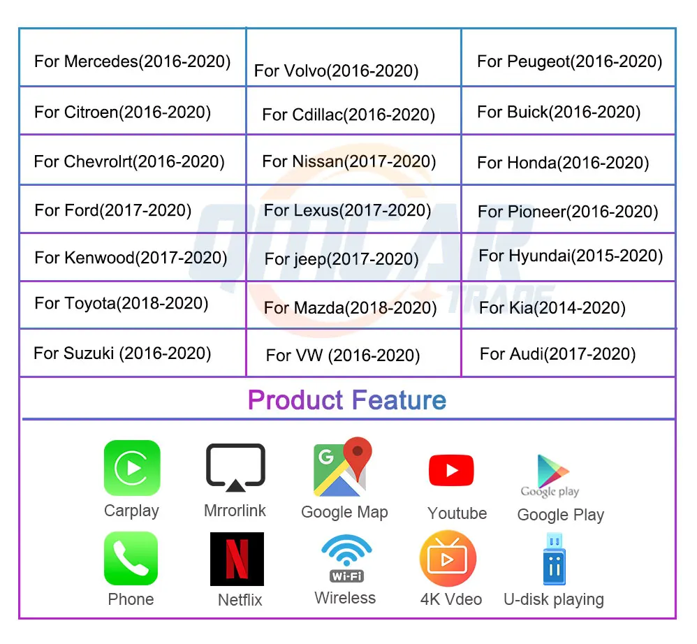 carplay ai box for apple tv box car radio android multimedia player box carplay to android system plug and play mirror link free global shipping
