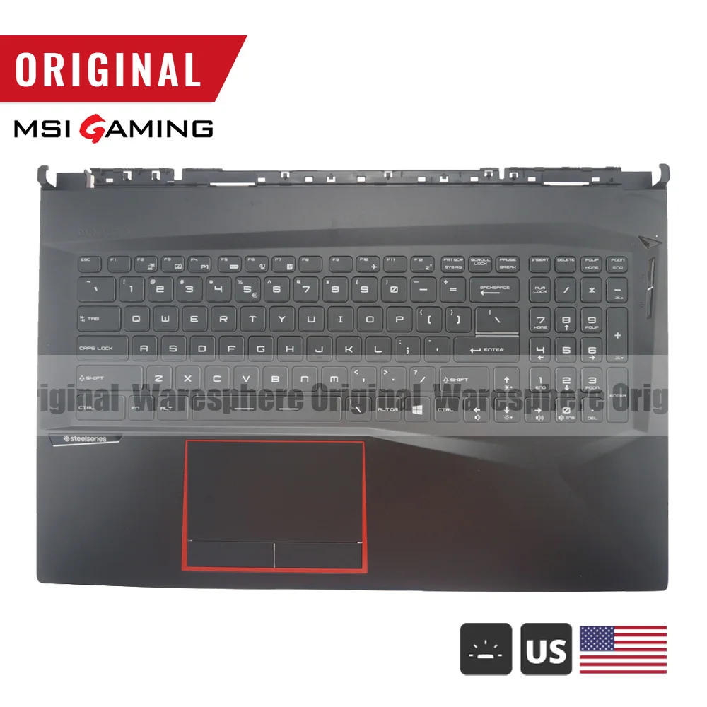 Новый оригинальный чехол для телефона MSI GE75 верхний с разноцветной клавиатурой
