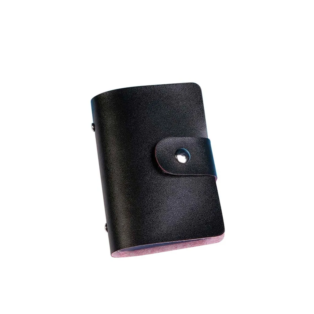 PU Leather Function 24 Bits Card Case Business Card Holder Men Women Credit Passport Card Bag ID Passport Card Wallet&7