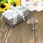 1 шт х мини хрустальный орнамент зонт в Серебряная Подарочная коробка идеально подходит для свадебной детский наряд для дня рождения вечерние возврата подарок для гостей