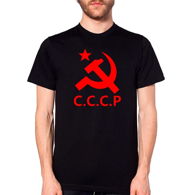 

TriDitya HT0105# the USSR t shirt men tshirt men's tshirt summer Tshirt fashion cool O neck short sleeve shirt