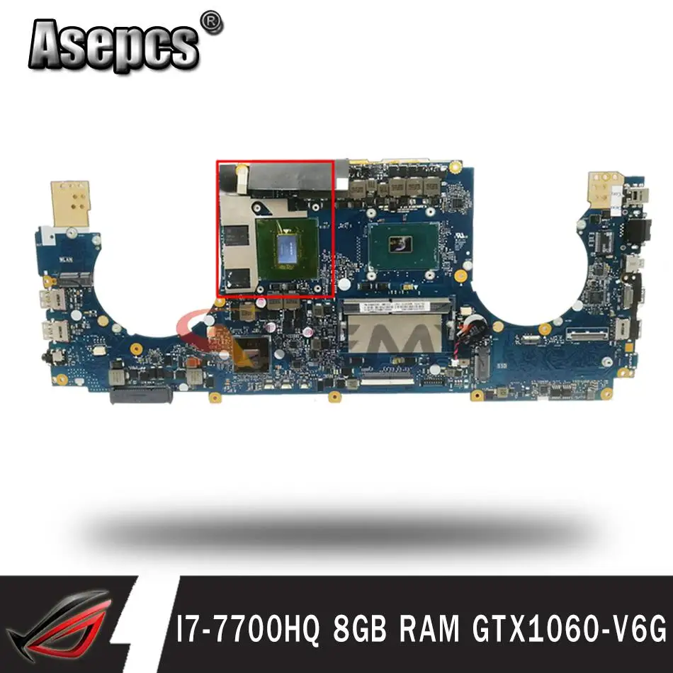 

S5VM для ASUS ROG S5V GL502VML GL502VMK GL502VM материнская плата для ноутбука GL502VMZ материнская плата для ноутбука I7-7700HQ CPU 8GB RAM GTX1060-V6G