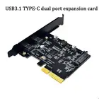 USB 3,1 PCIE PCI Экспресс Плата расширения PCI-E 4X к USB 3,1 Gen2 10 Гбитс 2-портовый USB C адаптер ASMedia ASM3142 чипсет для настольного компьютера