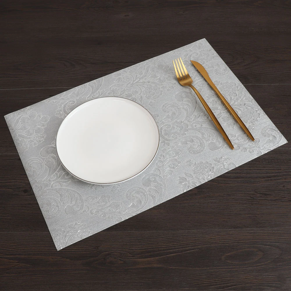 

PU Leather Non-Slip Heat Insulation Hot Pad Table Placemats For Dining Table Mat Kitchen Mat Placemat Table Drink Cup Coasters