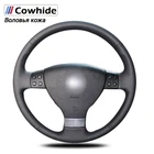 Черные сапоги из натуральной кожи чехол рулевого колеса автомобиля для Volkswagen Passat B6 Golf 5 Mk5 VW Jetta 5 Mk5 Tiguan 2007-2011