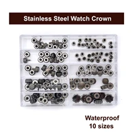 waterproof watch crown parts replacement assorted watch repair kits for watchmakers black colour